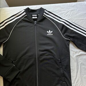 Adidas Black Jacket with White Accents